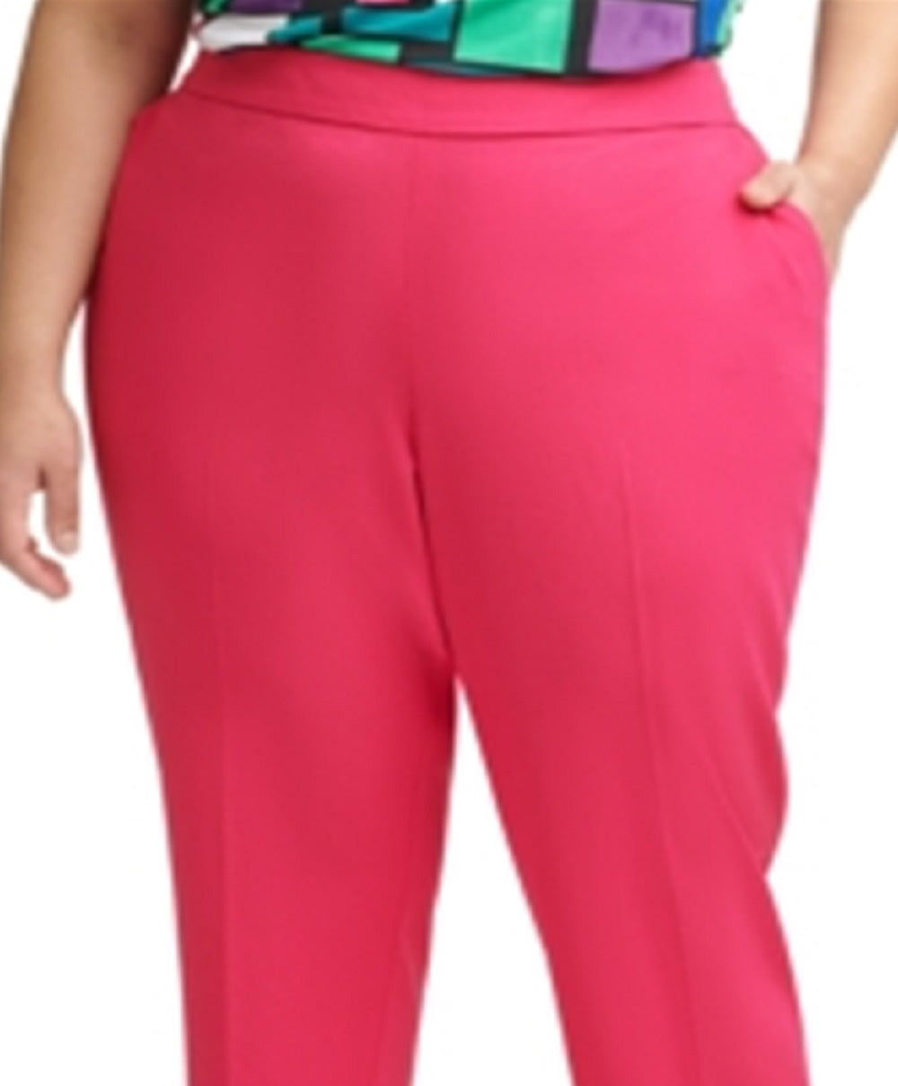 Calvin Klein Women's Slim Leg Pants Pink Size 22W