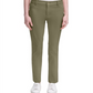 Calvin Klein Women's Stretch Zippered Pocketed Mid Rise Slim Straight Leg Pants Green Size 12