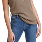 Calvin Klein Women's Cap Sleeve Henley Green Size Medium