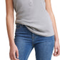 Calvin Klein Women's Cap Sleeve Henley Gray Size X-Small