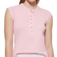 Calvin Klein Women's Cap Sleeve Henley Pink Size X-Large