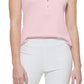 Calvin Klein Women's Cap Sleeve Henley Pink Size X-Large