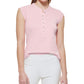 Calvin Klein Women's Cap Sleeve Henley Pink Size X-Large
