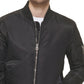 Calvin Klein Men's Classic Ma 1 Nylon Bomber Jacket Black Size Large