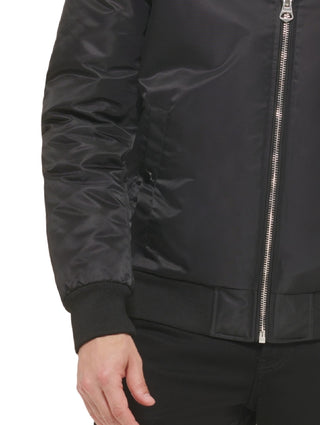 Calvin Klein Men's Classic Ma 1 Nylon Bomber Jacket Black Size Large