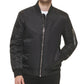 Calvin Klein Men's Classic Ma 1 Nylon Bomber Jacket Black Size Large