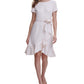 Calvin Klein Women's Ruffled Tulip Hem Crepe Dress Pink Size 8