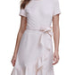 Calvin Klein Women's Ruffled Tulip Hem Crepe Dress Pink Size 8