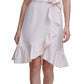 Calvin Klein Women's Ruffled Tulip Hem Crepe Dress Pink Size 8