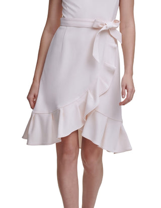 Calvin Klein Women's Ruffled Tulip Hem Crepe Dress Pink Size 8
