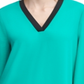 Calvin Klein Women's V Neck Solid Top Green Size Medium