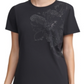 Calvin Klein Floral Embellished T-Shirt Black Size XL