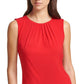 Calvin Klein Women's Pleated Sleeveless Top Red Size Petite Small