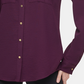 Calvin Klein Women's Textured Roll Tab Blouse Purple Size Medium
