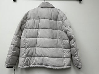Calvin Klein Men's Puffer With Set Bib Detail White Size XX-Large
