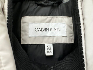 Calvin Klein Men's Puffer With Set Bib Detail White Size XX-Large