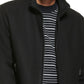 Calvin Klein Men's Wool Bomber Jacket With Knit Trim Black Size Medium