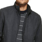 Calvin Klein Men's Wool Bomber Jacket With Knit Trim Gray Size Small