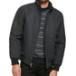 Calvin Klein Men's Wool Bomber Jacket With Knit Trim Gray Size Small