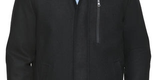 Calvin Klein Men's Classic Wool Overcoat Black Size XL