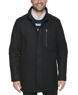 Calvin Klein Men's Classic Wool Overcoat Black Size L