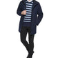 Calvin Klein Men's Classic Wool Overcoat Blue Size L