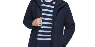 Calvin Klein Men's Classic Wool Overcoat Blue Size M