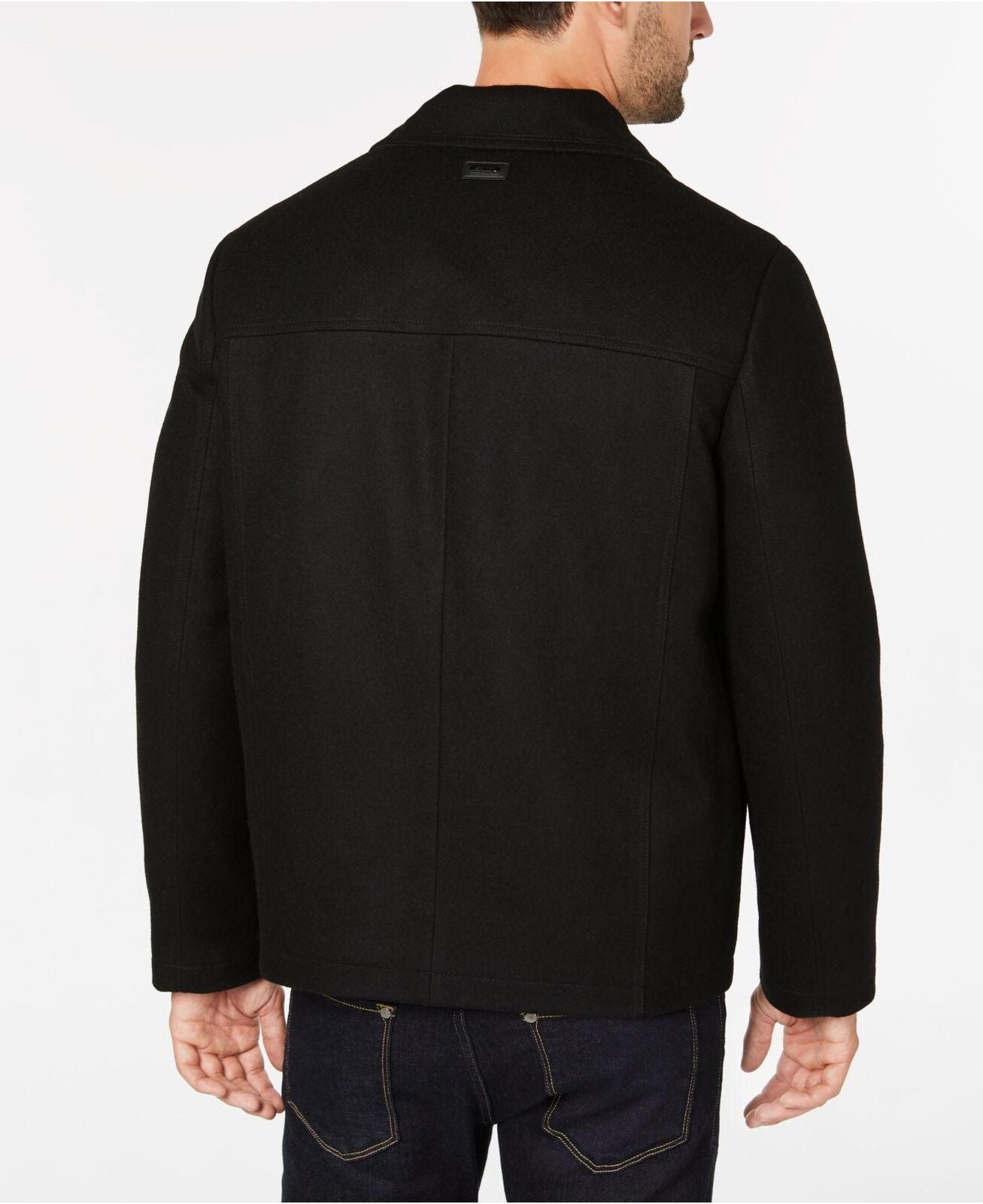 Calvin Klein Men's Wool Hipster Jacket Black Size 2XL