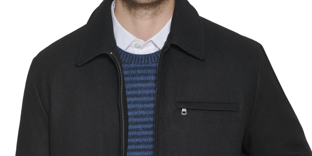 Calvin Klein Men's Wool Hipster Jacket Black Size XL