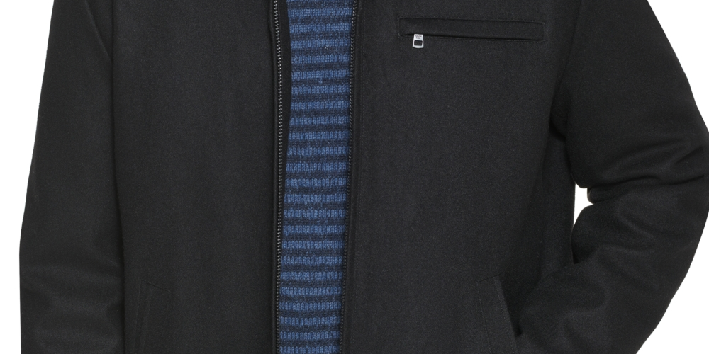 Calvin Klein Men's Wool Hipster Jacket Black Size XL