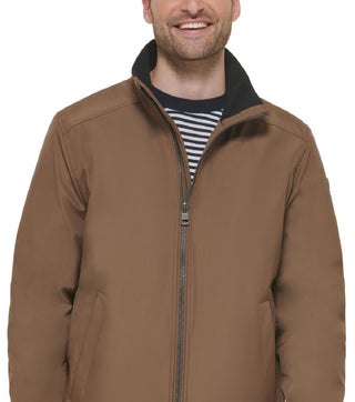 Calvin Klein Men's Classic Midweight Stand Collar Jacket Brown Size Small