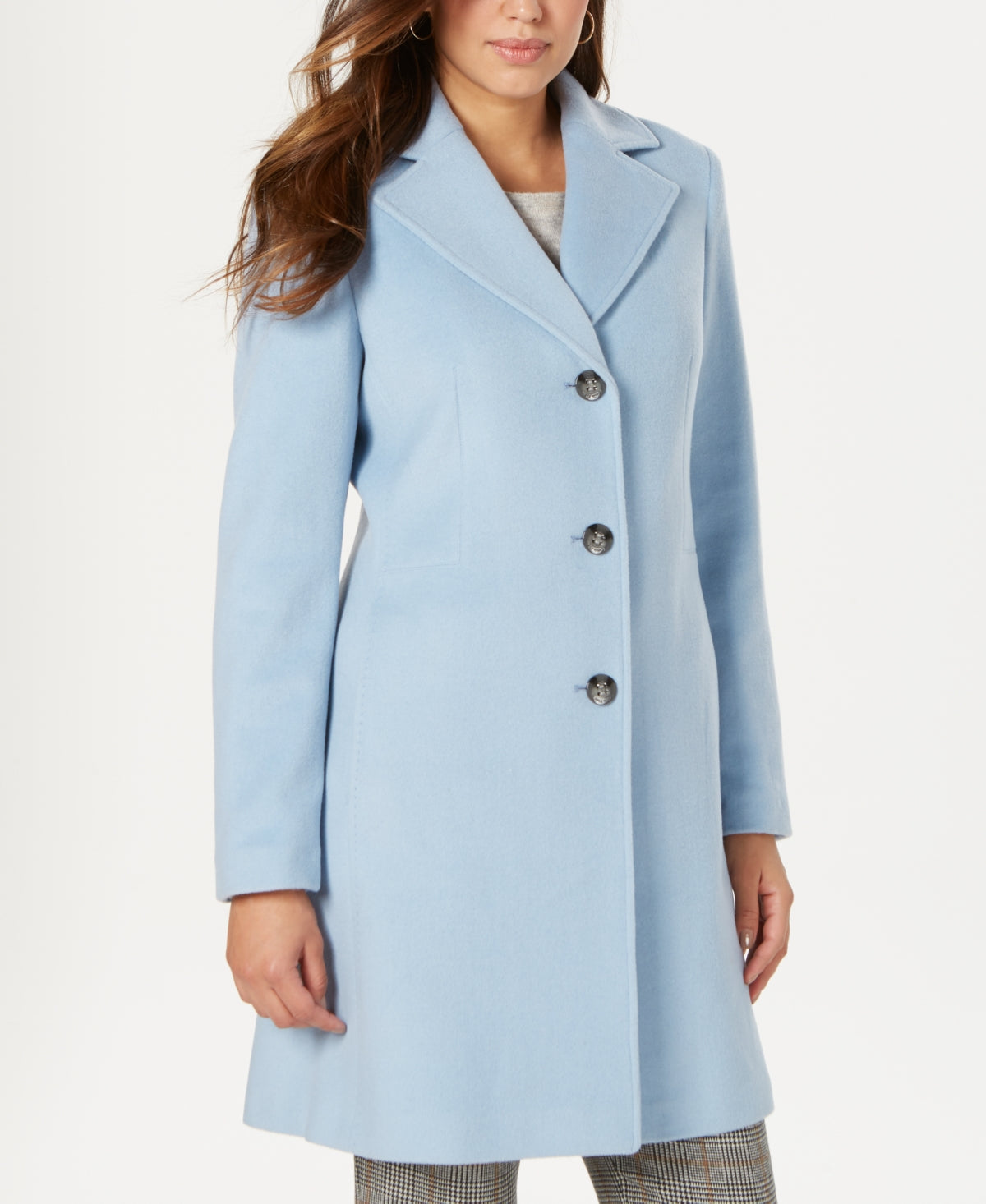 Calvin Klein Women's Single Breasted Coat Blue Size 4