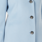 Calvin Klein Women's Single Breasted Coat Blue Size 4