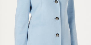 Calvin Klein Women's Single Breasted Coat Blue Size 4