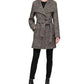 Calvin Klein Women's Asymmetrical Belted Wrap Coat Black Size M