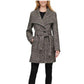 Calvin Klein Women's Asymmetrical Belted Wrap Coat Black Size M