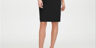 Calvin Klein Women's Scuba Crepe Empire Waist Dress Black Size 10