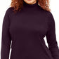 Calvin Klein Women's Womens Solid Pullover Sweater Purple Size 1X