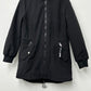 Calvin Klein Women's Petite Fleece-Lined Hooded Anorak Raincoat Black Size Petite XXS