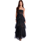 BCBGMAXAZRIA Women's Tulle Corset Essential Gown Black Size 2
