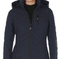 Nautica Women's Hooded Stretch Packable Puffer Coat Blue Size Large