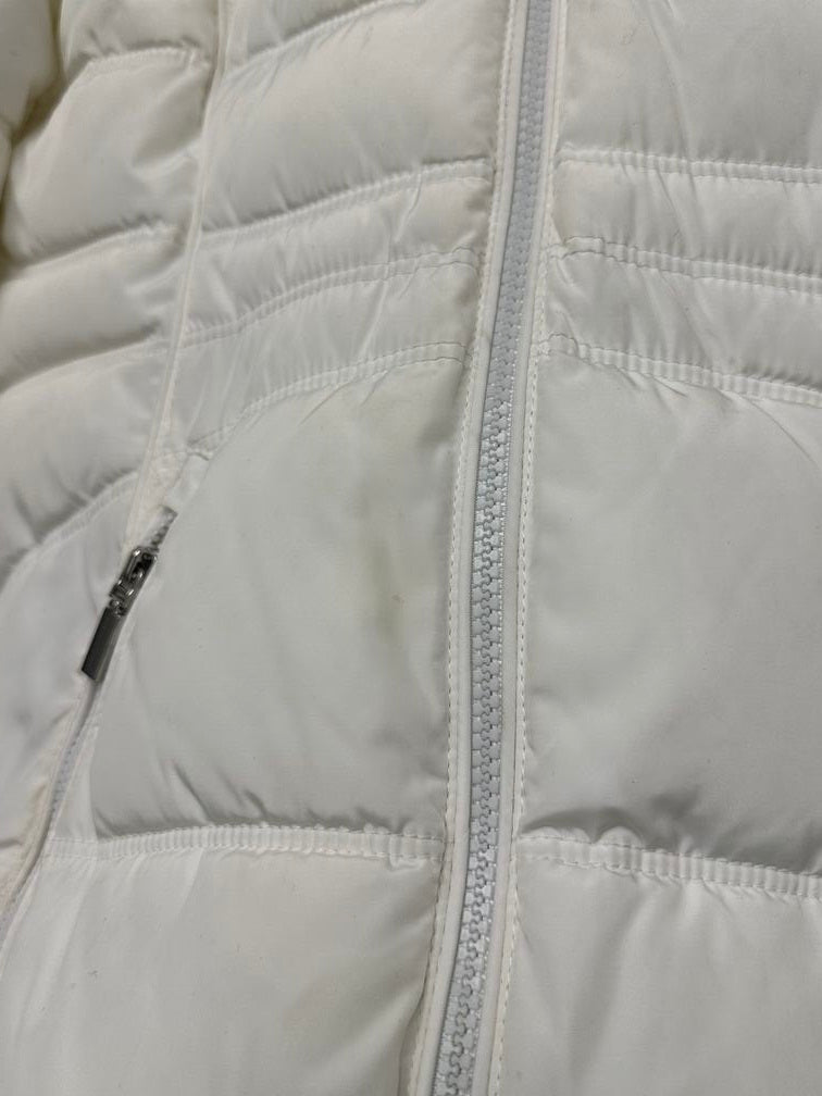 Laundry By Shelli Segal Women's Faux-Fur-Trim Hooded Puffer Coat White Size M