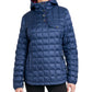 HFX Women's Hooded Pullover Packable Puffer Coat Blue Size Large