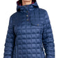 HFX Women's Hooded Pullover Packable Puffer Coat Blue Size Large