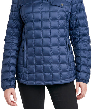 HFX Women's Hooded Pullover Packable Puffer Coat Blue Size Large
