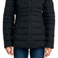 Nautica Women's Faux Fur Trim Hooded Puffer Coat Black Size X-Large