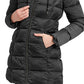 Laundry By Shelli Segal Women's Satin Quilted Puffer Coat Black Size Small
