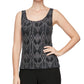 Alex Evenings Women's Jacquard Scoop Neck Tank Top & Jacket Black Size Medium