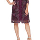 Alex Evenings Women's Embroidered Mock Jacket Cocktail Dress Purple Size 14