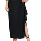 Alex Evenings Women's Embellished Faux Wrap Gown Black Size 14W